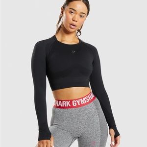 GYMSHARK FLEX SPORTS LONG SLEEVE CROP TOP